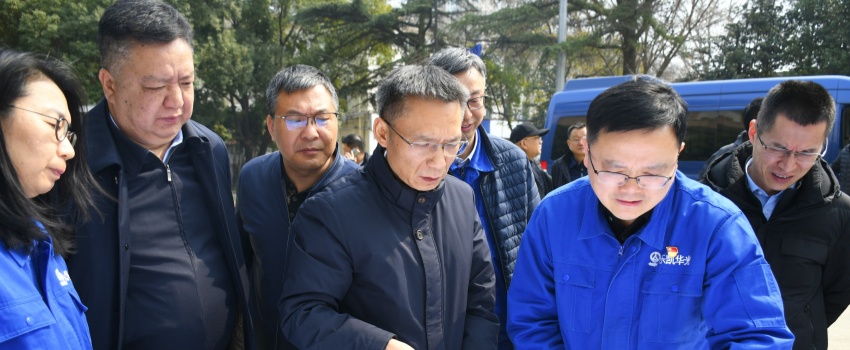 集團(tuán)公司黨組成員、總會(huì)計(jì)師陳林到樂(lè)凱華光調(diào)研